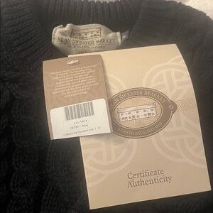 Aran Crafts Navy Blue Cable Knit Sweater